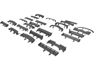Spoiler Collection 3D Model preview