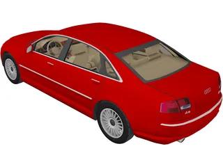 Audi A8 Long 3D Model preview