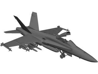 F-18 Hornet 3D Model preview
