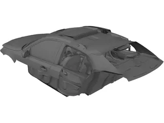 Interior Saab 9-3 TurboX 3D Model preview
