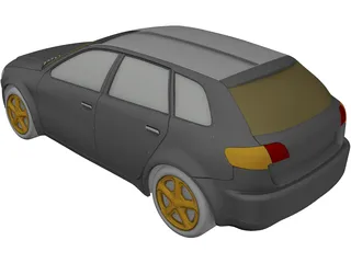 Audi A3 Body 3D Model preview