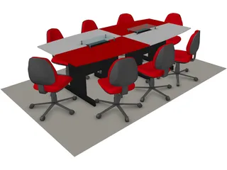 Conference Table 3D Model preview