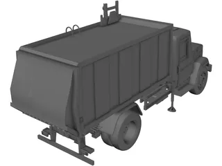 GAZ-3309 Garbage Truck 3D Model preview