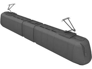 Streetcar Modern City 3D Model preview