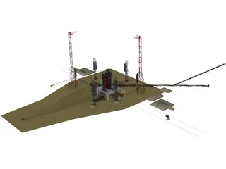 Baikonur Universal Set of Stand-Start 3D Model preview