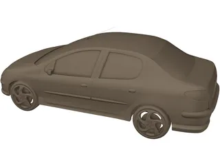 Peugeot 206 HDI Sedan 3D Model preview