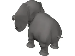 Shisho Elephant 3D Model preview