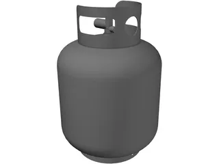 Propane Cylinder, 20 lb 3D Model preview