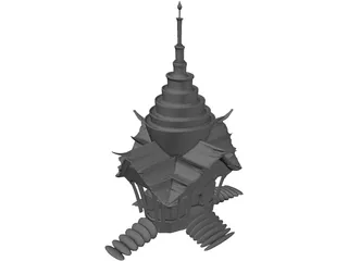 Thai Temple 3D Model preview