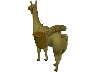 Llama 3D Model preview