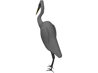Great Egret (Ardea Alba) 3D Model preview