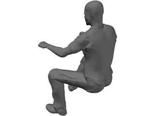 Scooter Driver 3D Model preview