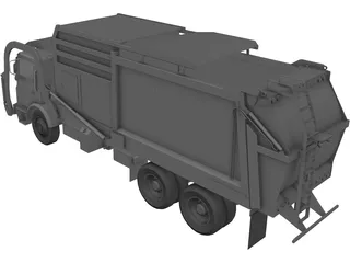 Garbage Truck 3D Model preview