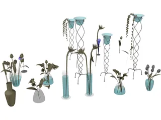 Flowers Collection (19 models) 3D Model preview