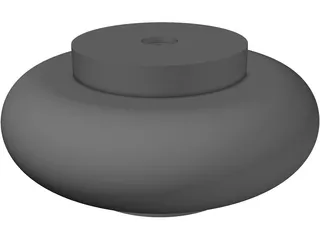 Roller Blade In-Wheel Motor 3D Model preview