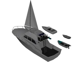 Boats Collection 3D Model preview