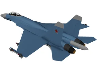 Sukhoi Su-27 Flanker 3D Model preview
