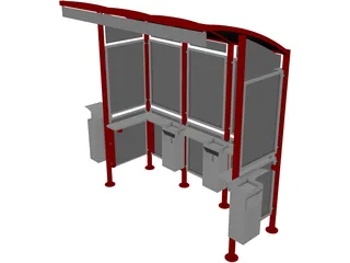 Bus Stop 3D Model preview