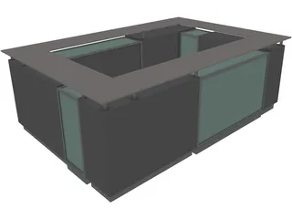 Mall Kiosk 3D Model preview
