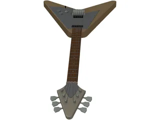 Flying V Guitar 3D Model preview