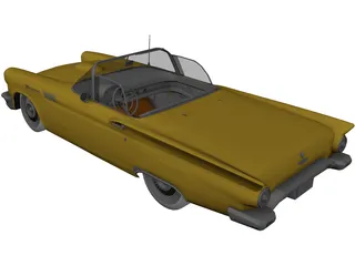 Ford Thunderbird Cabrio (1957) 3D Model preview