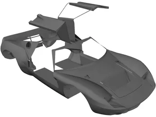 Ford GT40 Body 3D Model preview