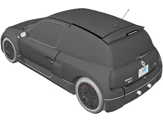Renault Clio Sport V6 3D Model preview