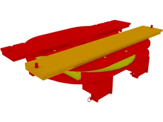 Forklift Rotator Attachment 3D Model preview