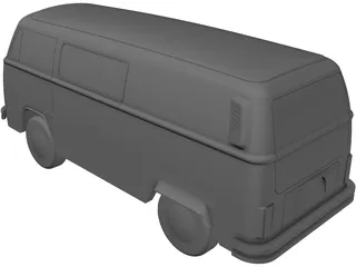 Volkswagen T2B 3D Model preview