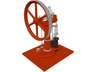 Benson Steam Engine 3D Model preview