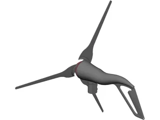 Air-X 400 Watt Windmill 3D Model preview