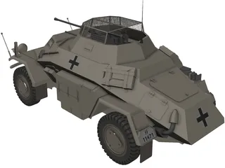 sd.kfz.222 3D Model preview