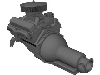 Chevrolet Chevelle V8 Engine 3D Model preview
