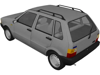Fiat Uno S 3D Model preview