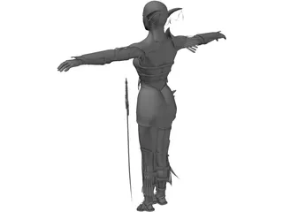 Night Elf Luna 3D Model preview
