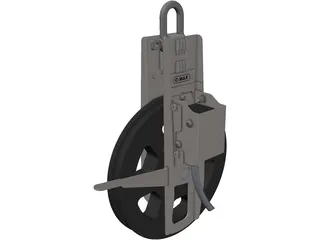 Cable Counting Pulley 3D Model preview