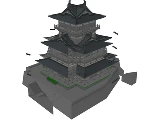 Shogun Japanese Castle 3D Model preview