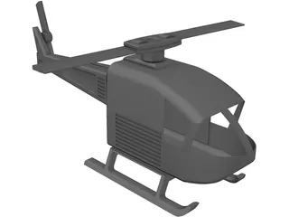 Toy Helicopter 3D Model preview
