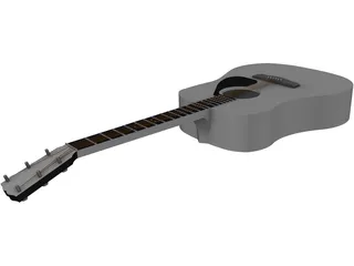 Guitar Acoustic Laptop 3D Model preview