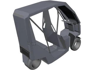 Tandem Car 3D Model preview