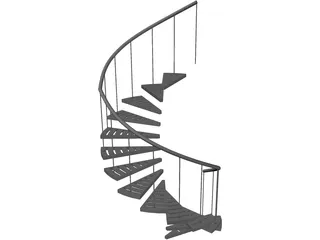 Stair Spiral 3D Model preview