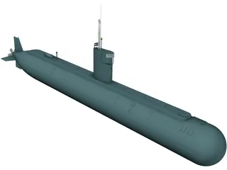 USS Dolphin (AGSS-555) 3D Model preview