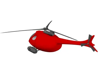 Helicopter New Concept Design 3D Model preview