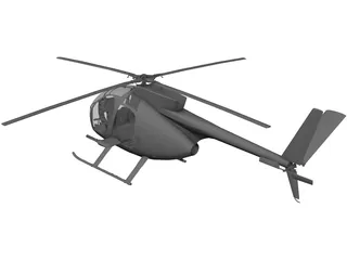 Hughes OH-6A Cayuse 3D Model preview