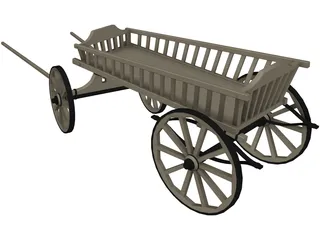 Stagecoach Cart 3D Model preview