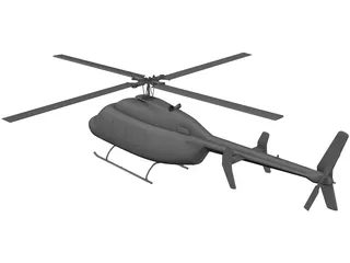 Bell 206 JetRanger 3D Model preview