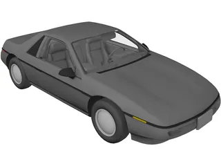 Pontiac Fiero ST Notchback 3D Model preview