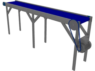 Conveyor Belt 3D Model preview
