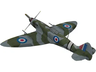 Supermarine Spitfire 3D Model preview