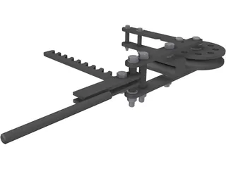 Compression Pipe Bender 3D Model preview